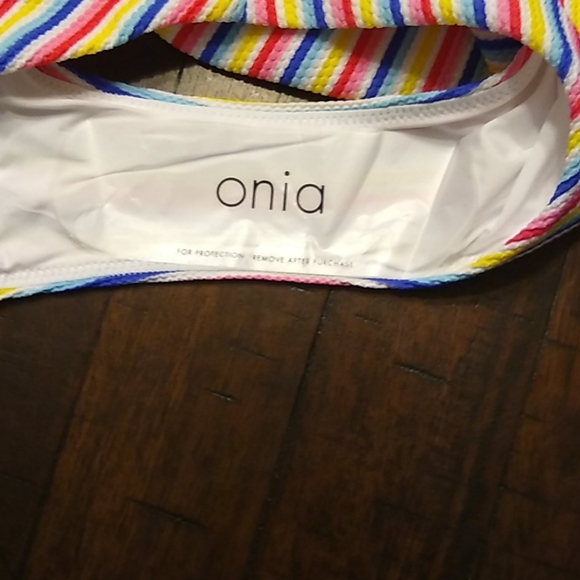 Onia Marie one piece micro striped swim suit - Picture 10 of 12
